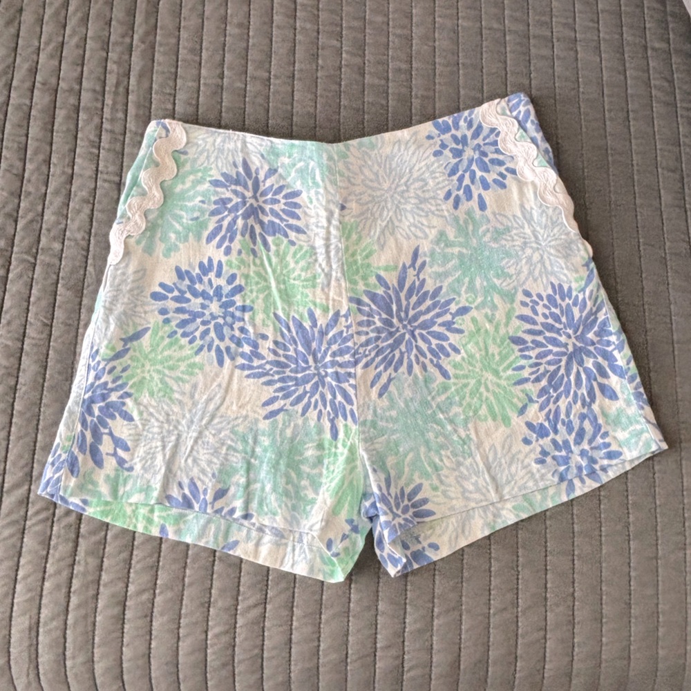 Sail To Sable Floral Linen Shorts NWT Size Medium